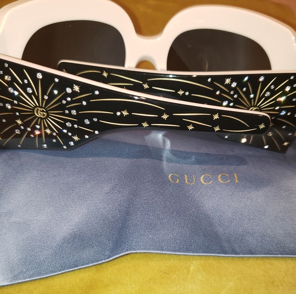 Gucci Hollywood Forever black  oversized wraparound Swarovski crystal Sunglasses main image 15
